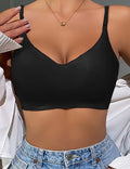 Black Seamless Wireless Bra with Removable Padding - TeaseFashion