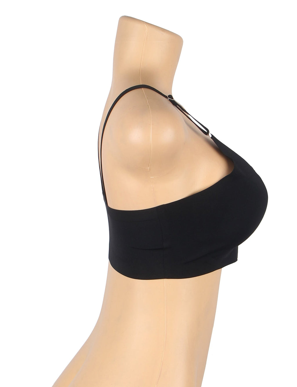 Black Seamless Wireless Bra with Removable Padding - TeaseFashion