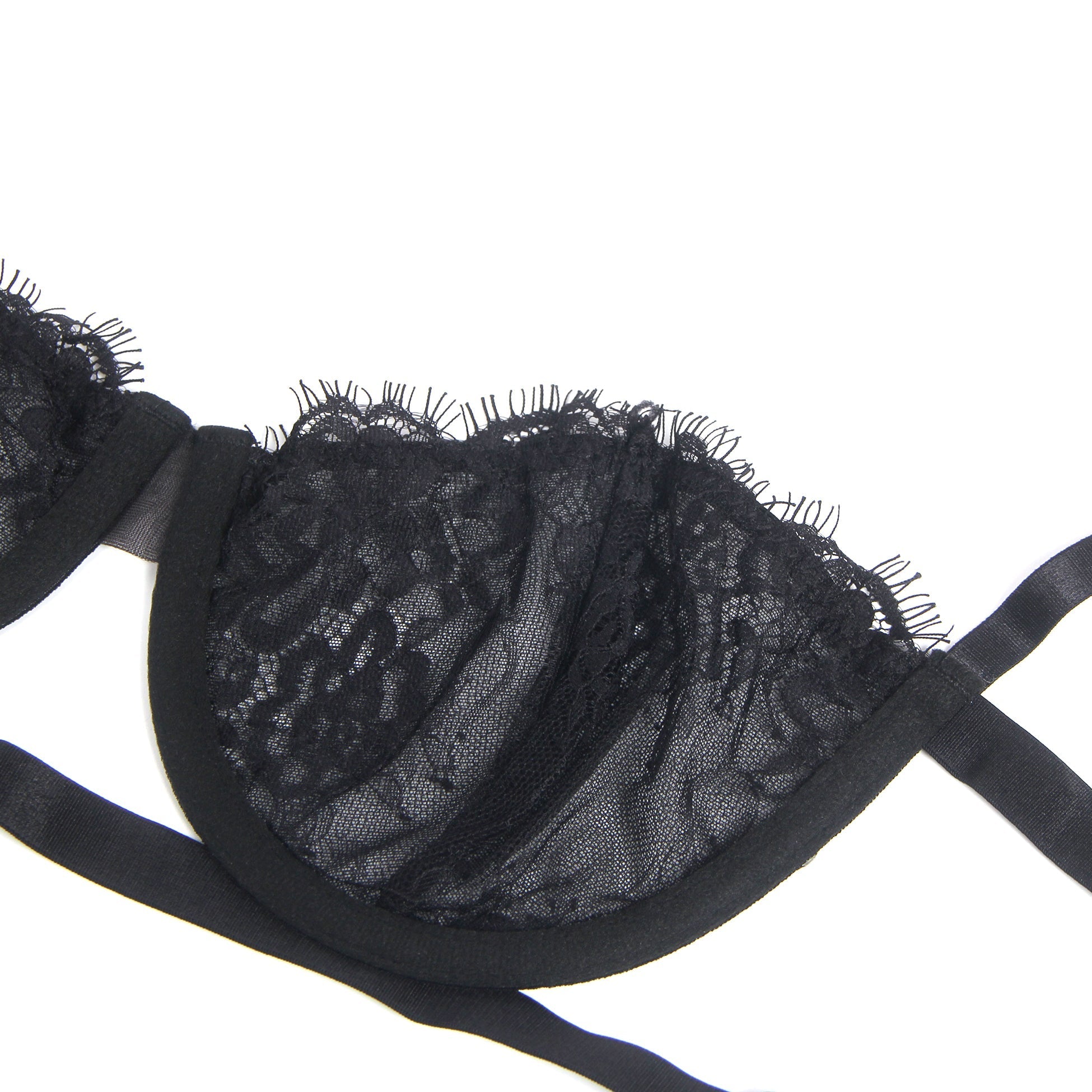 Black Sexy Lace Bra Set - TeaseFashion