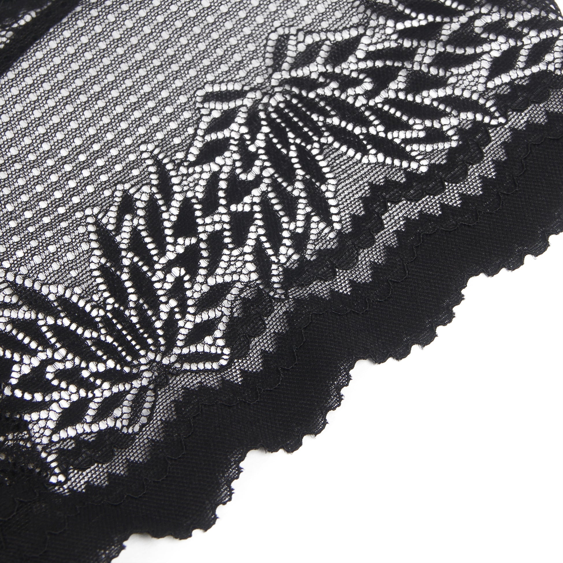 Black Sexy Metal Heart Lace Hollow Out Women Panty - TeaseFashion