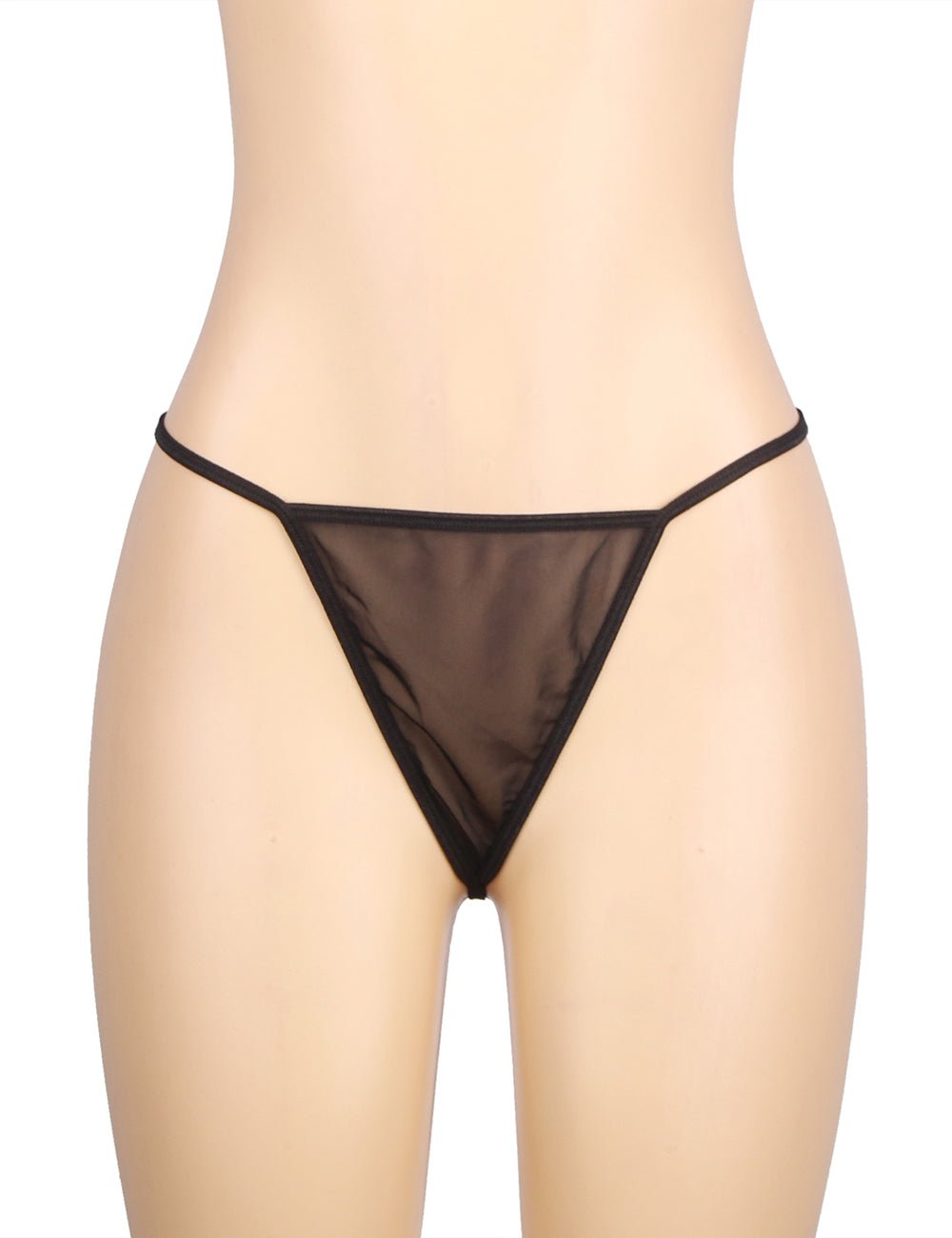 Black Sheer Mesh Sleepwear – Long Sleeves, Open Front & Waist Belt - TeaseFashion