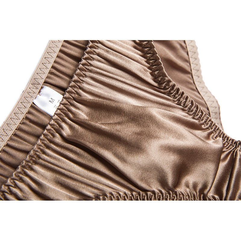 Black Silk Low Waist Thong G String Sexy Underwear - TeaseFashion