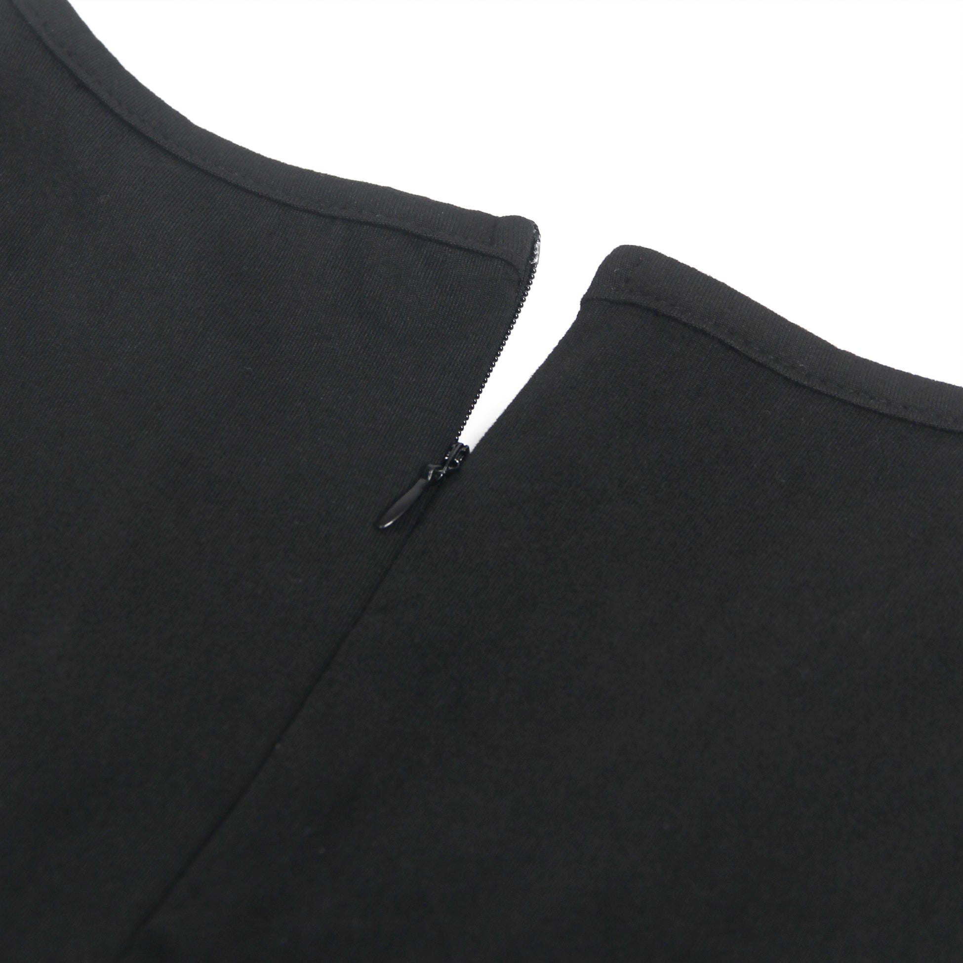 Black Sleeveless Deep V Bodysuit – Wrinkle - Resistant, Back Zipper & Snap Crotch - TeaseFashion