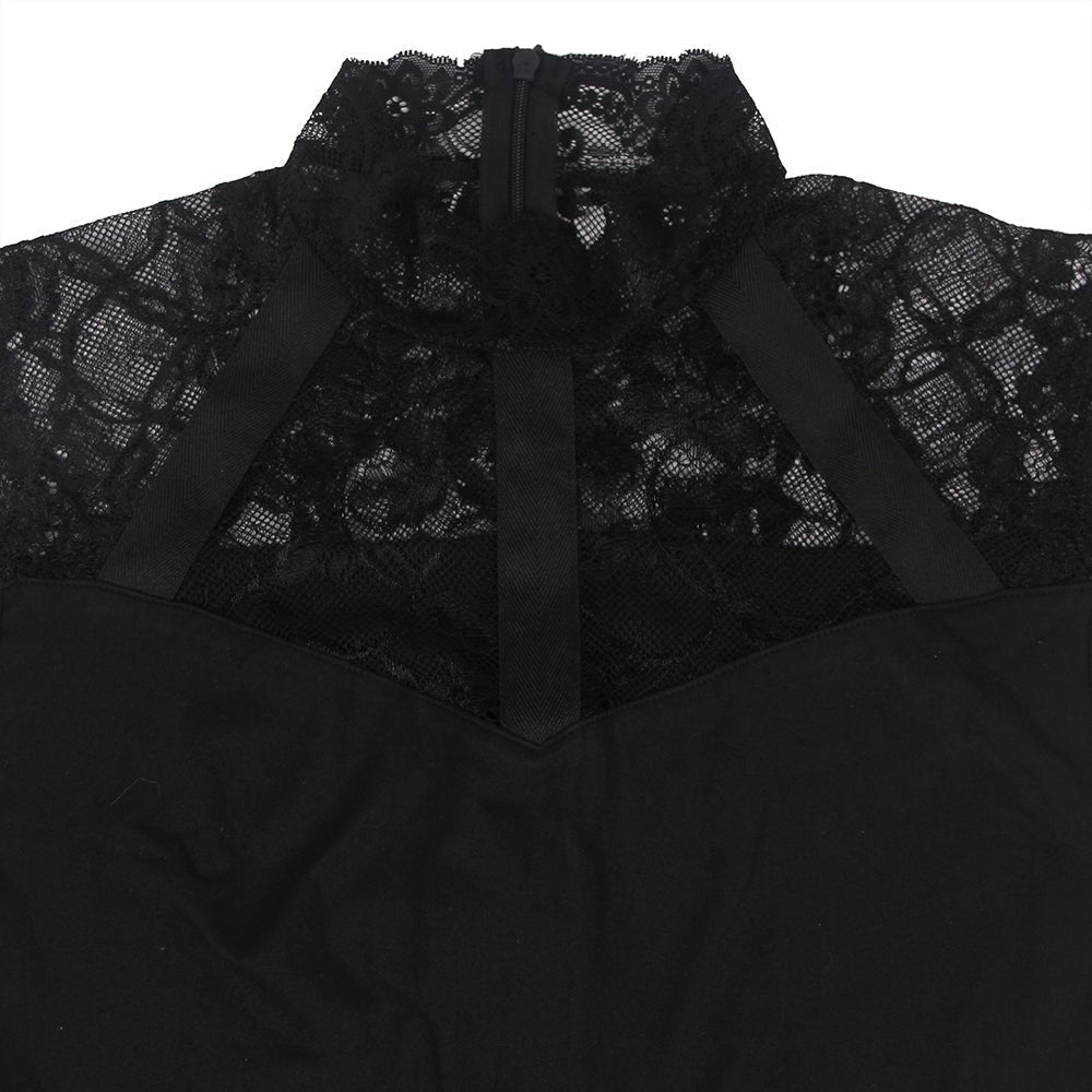 Black Sleeveless Lace Mesh Bodysuit – Sheer, Back Zipper & Snap Crotch - TeaseFashion