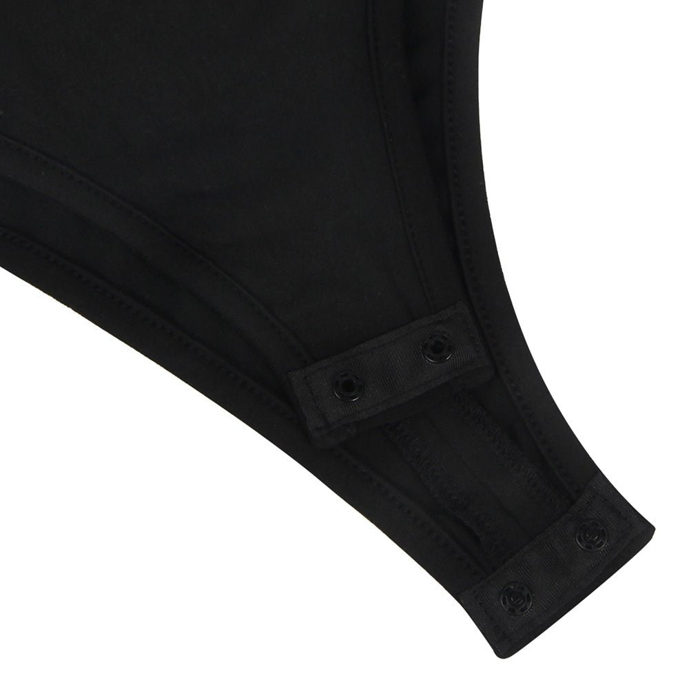 Black Sleeveless Lace Mesh Bodysuit – Sheer, Back Zipper & Snap Crotch - TeaseFashion