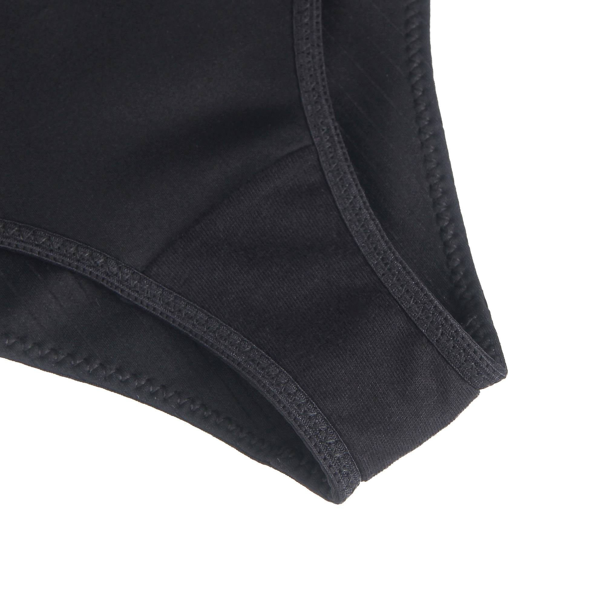 Black Striped Brief with Lace Trim & Bow Detail - TeaseFashion