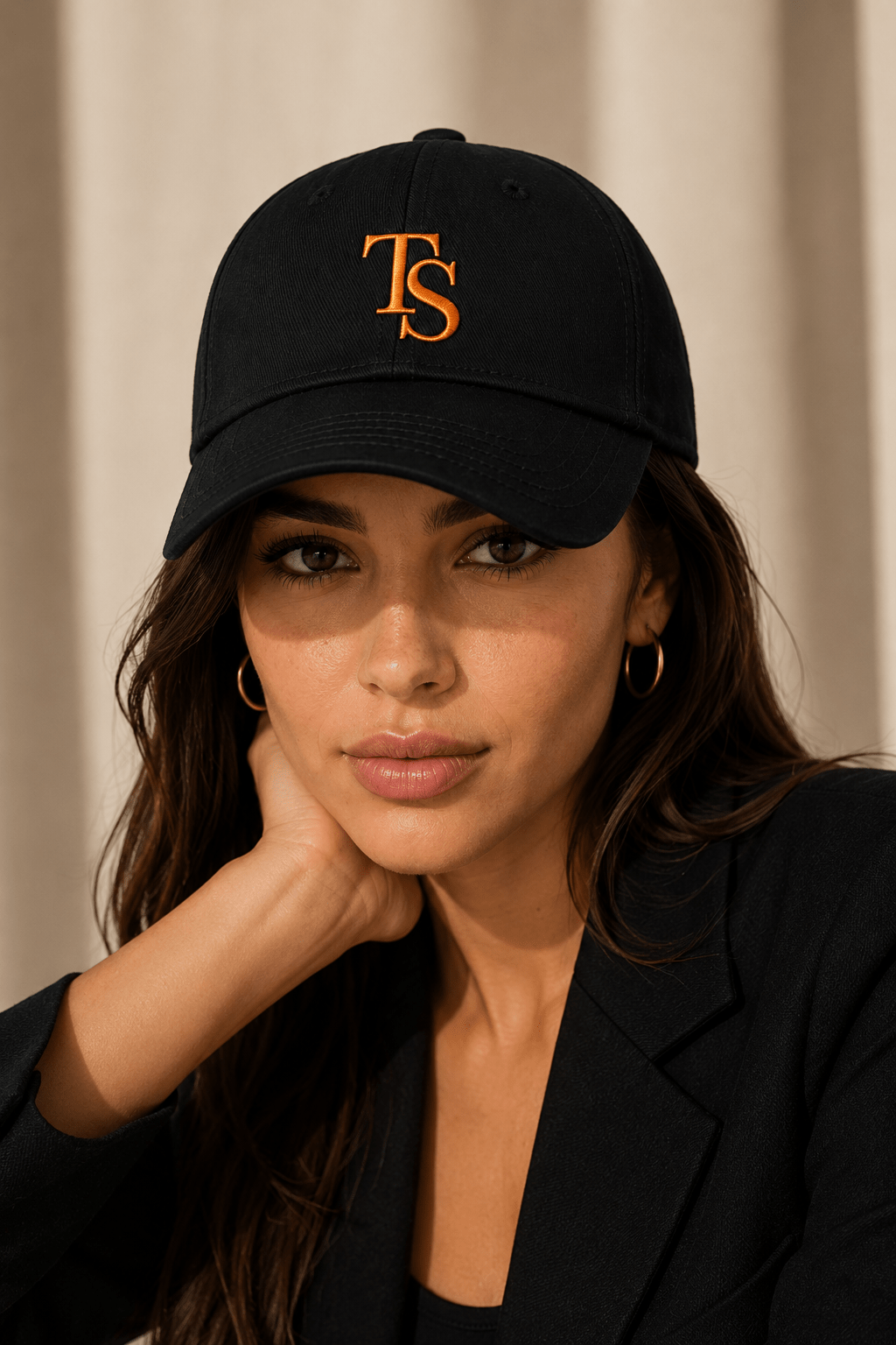 Black TEASEFASHION Signature Cotton Twill Cap - TEASEFASHION