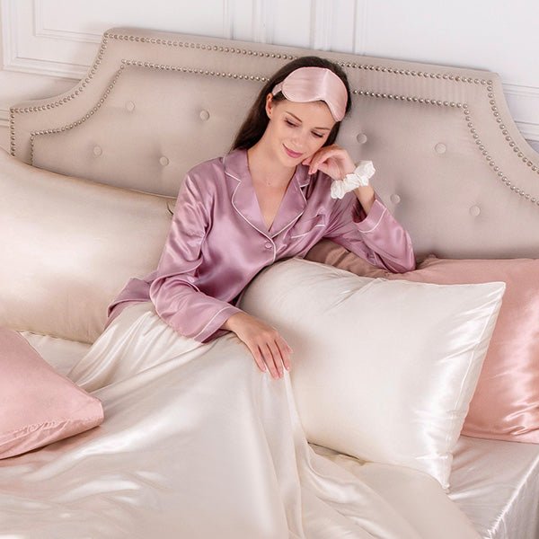 Blue 100% Silk Pillowcase - TeaseFashion