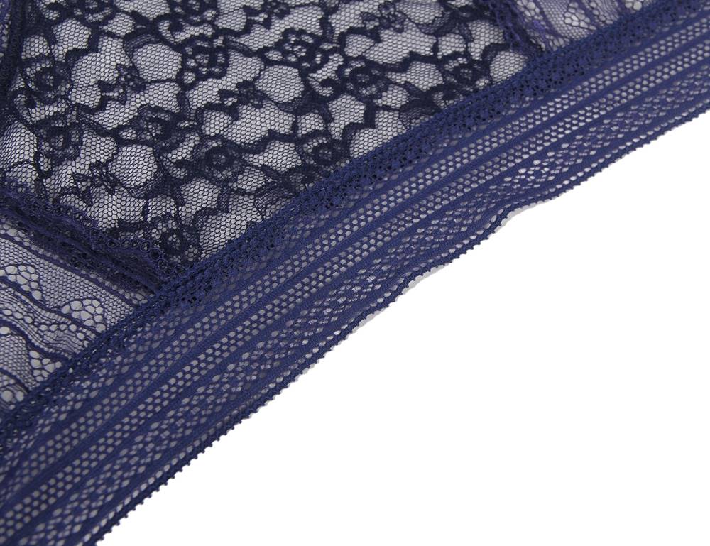 Blue 3D Floral Lace Panty – Mid - Rise with Cotton Lining - TeaseFashion