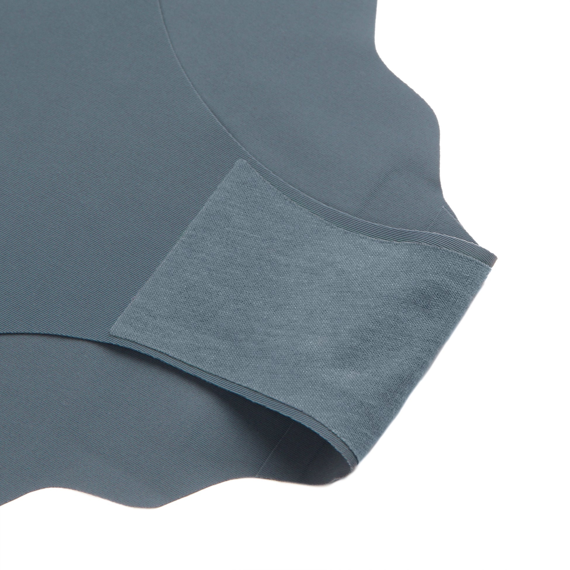 Blue Ice Silk Seamless Thong – Wavy Lace Hip Detail & Trimmable Leg Opening - TeaseFashion