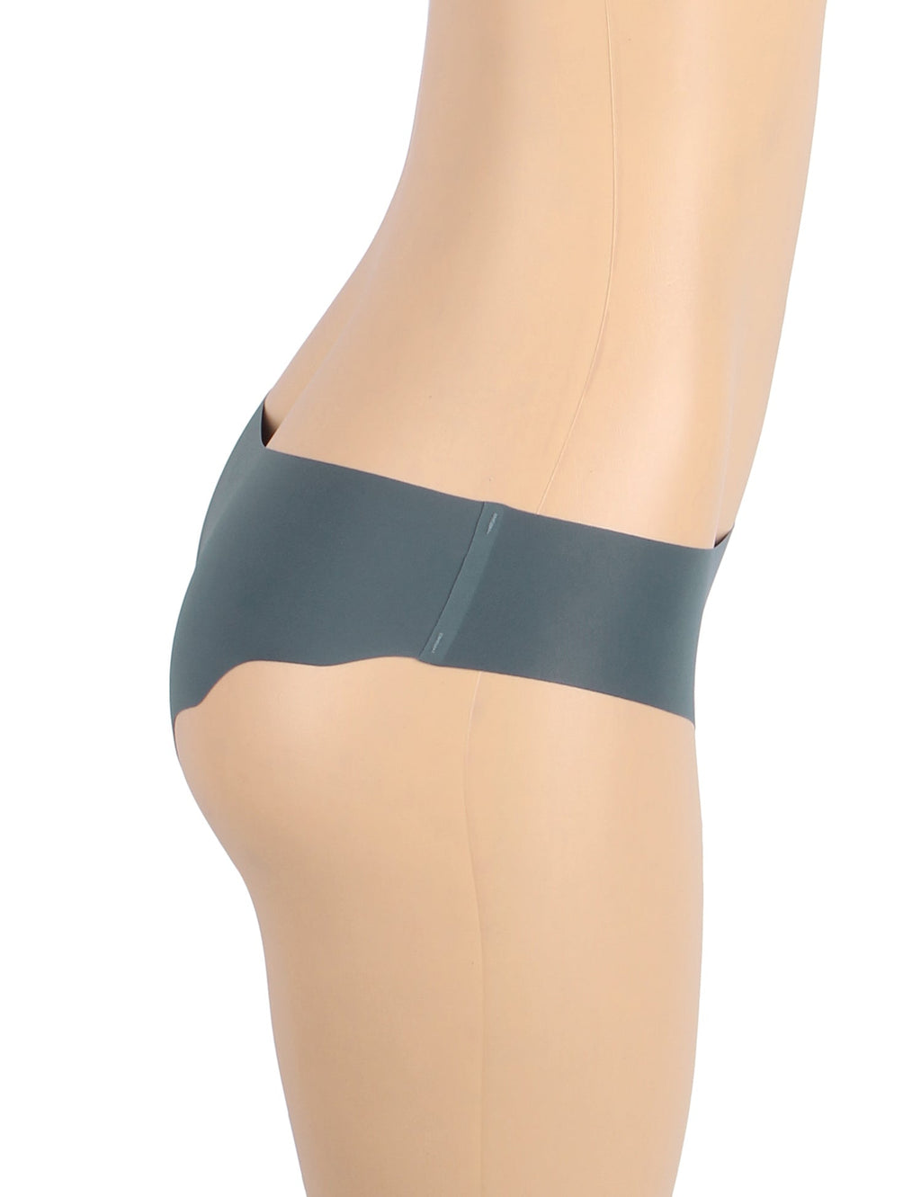 Blue Ice Silk Seamless Thong – Wavy Lace Hip Detail & Trimmable Leg Opening - TeaseFashion