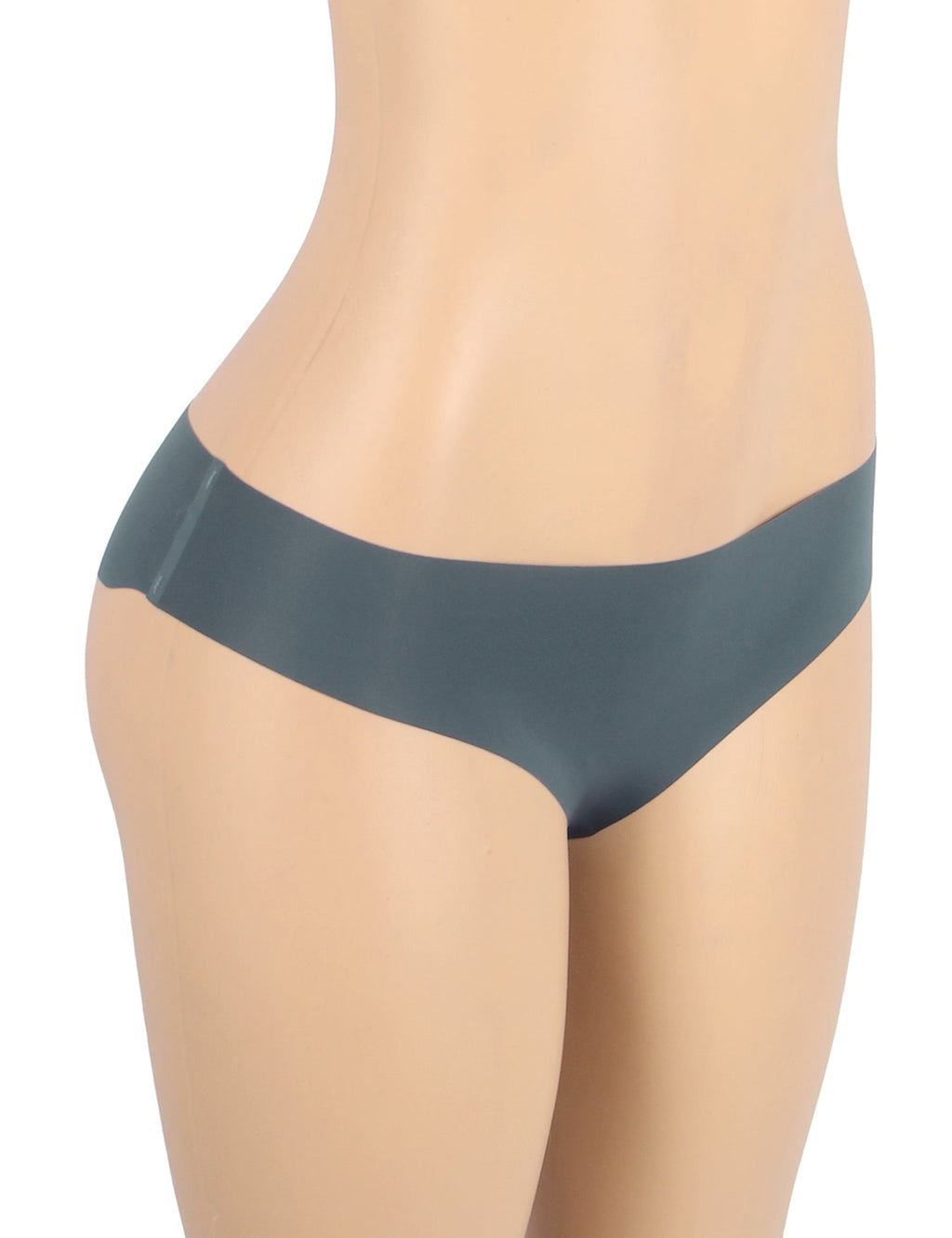 Blue Ice Silk Seamless Thong – Wavy Lace Hip Detail & Trimmable Leg Opening - TeaseFashion