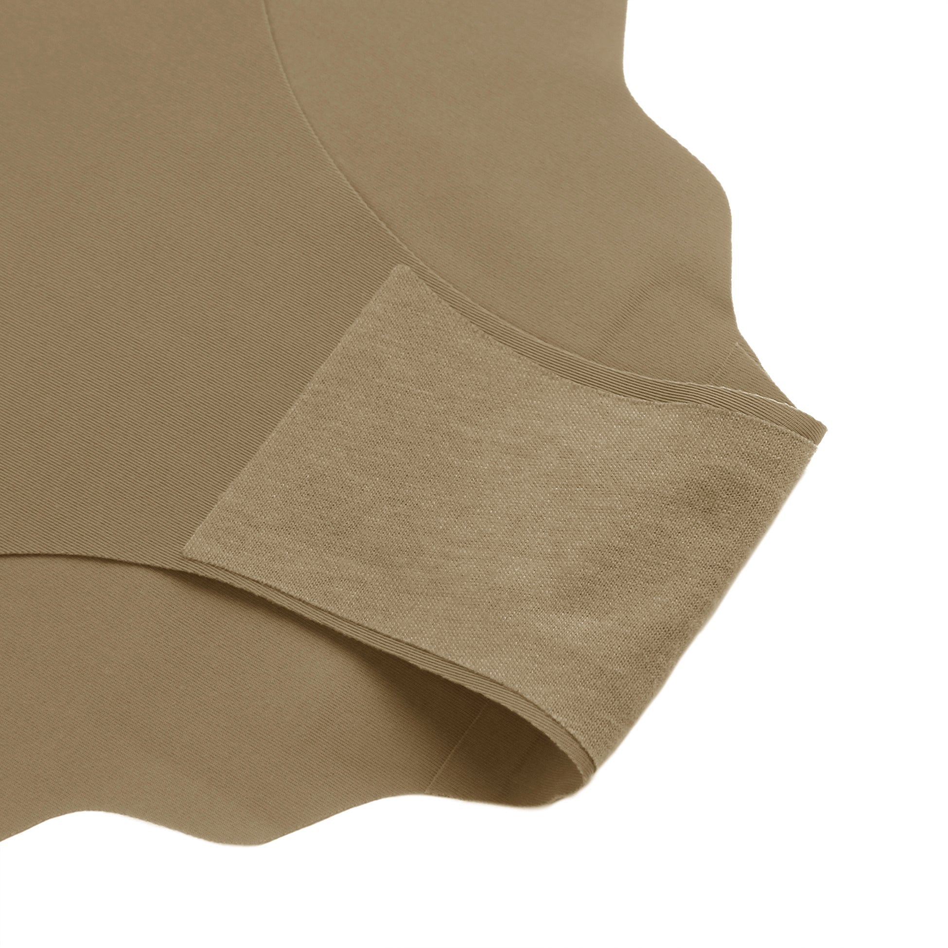 Brown Ice Silk Seamless Thong – Wavy Lace Hip Detail & Trimmable Leg Opening - TeaseFashion