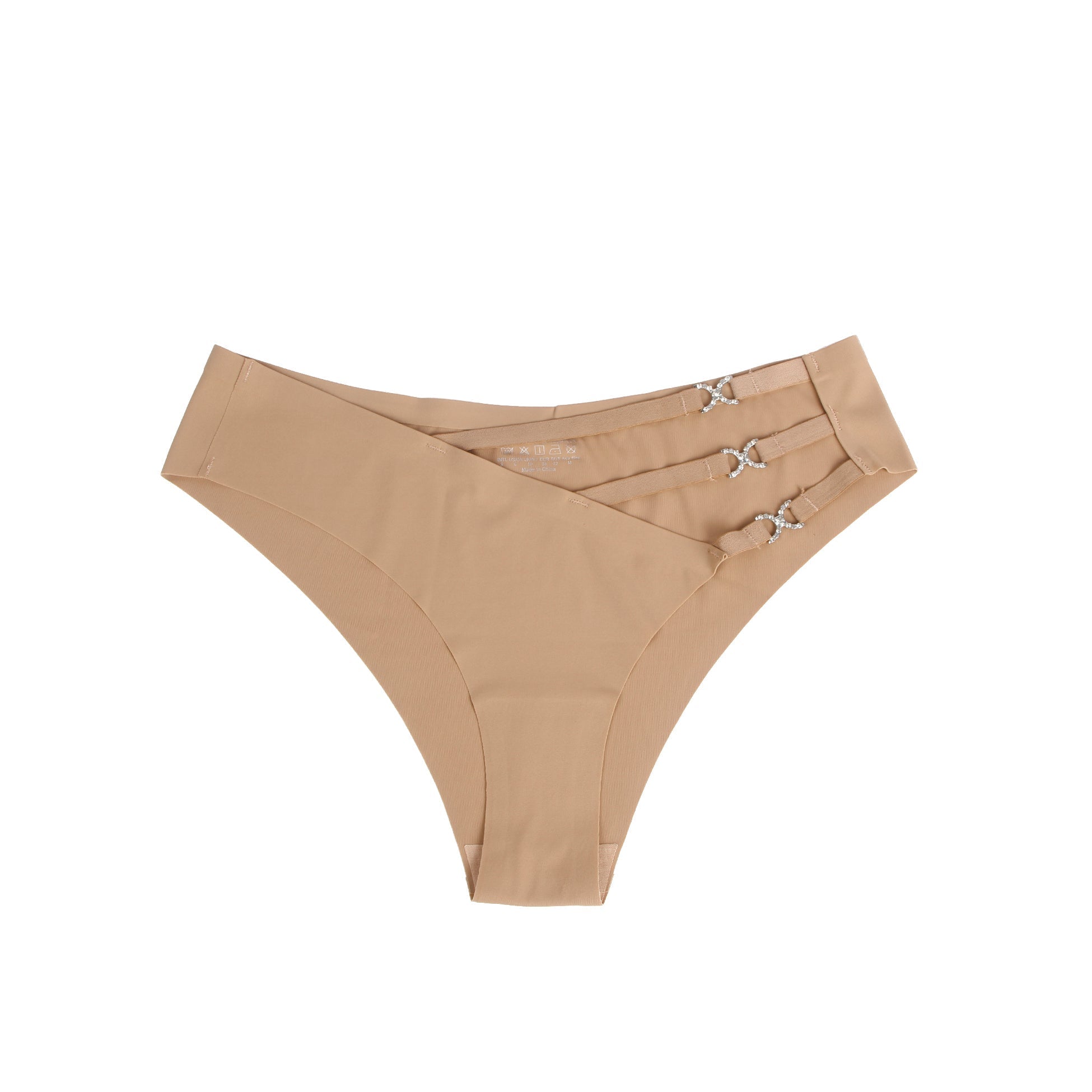 Brown Sexy Swimsuit Cloth Rhinestones Seamless Panty - TeaseFashion