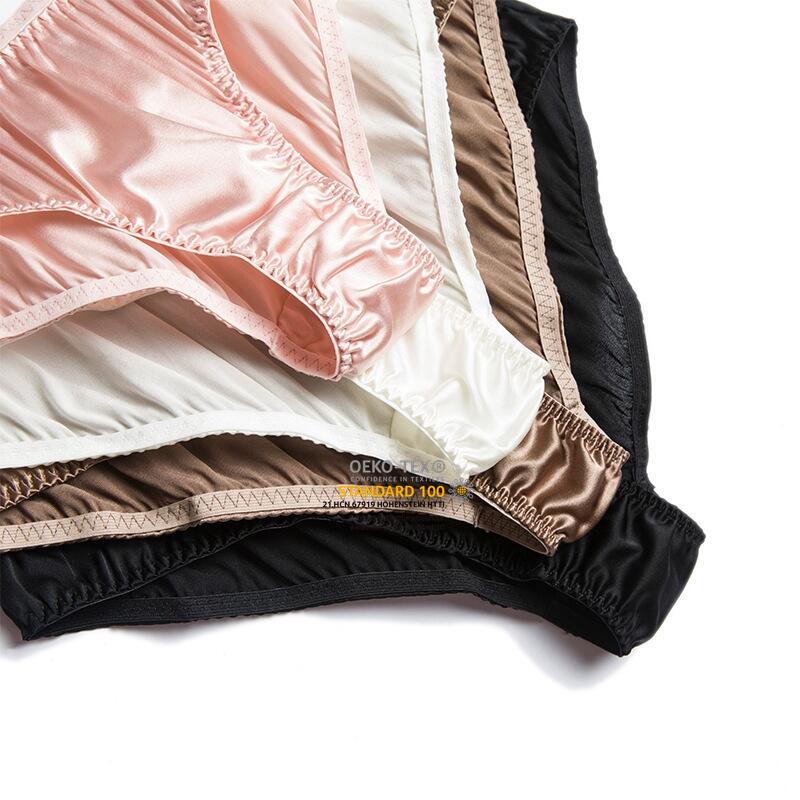 Brown Silk Low Waist Thong G String Sexy Underwear - TEASEFASHION