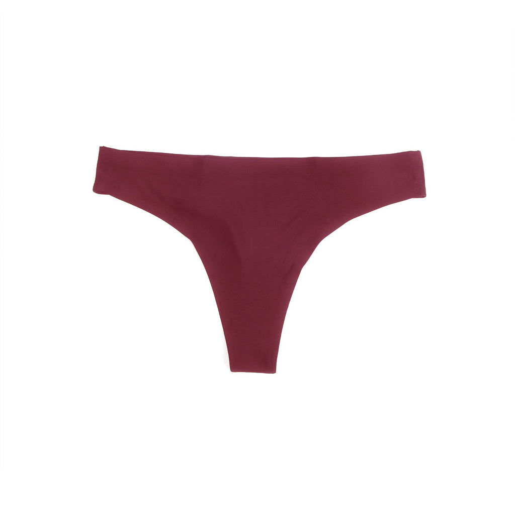 Burgundy High - Stretch Seamless Triangle Panty – Low Waist & Trimmable Leg Opening - TeaseFashion