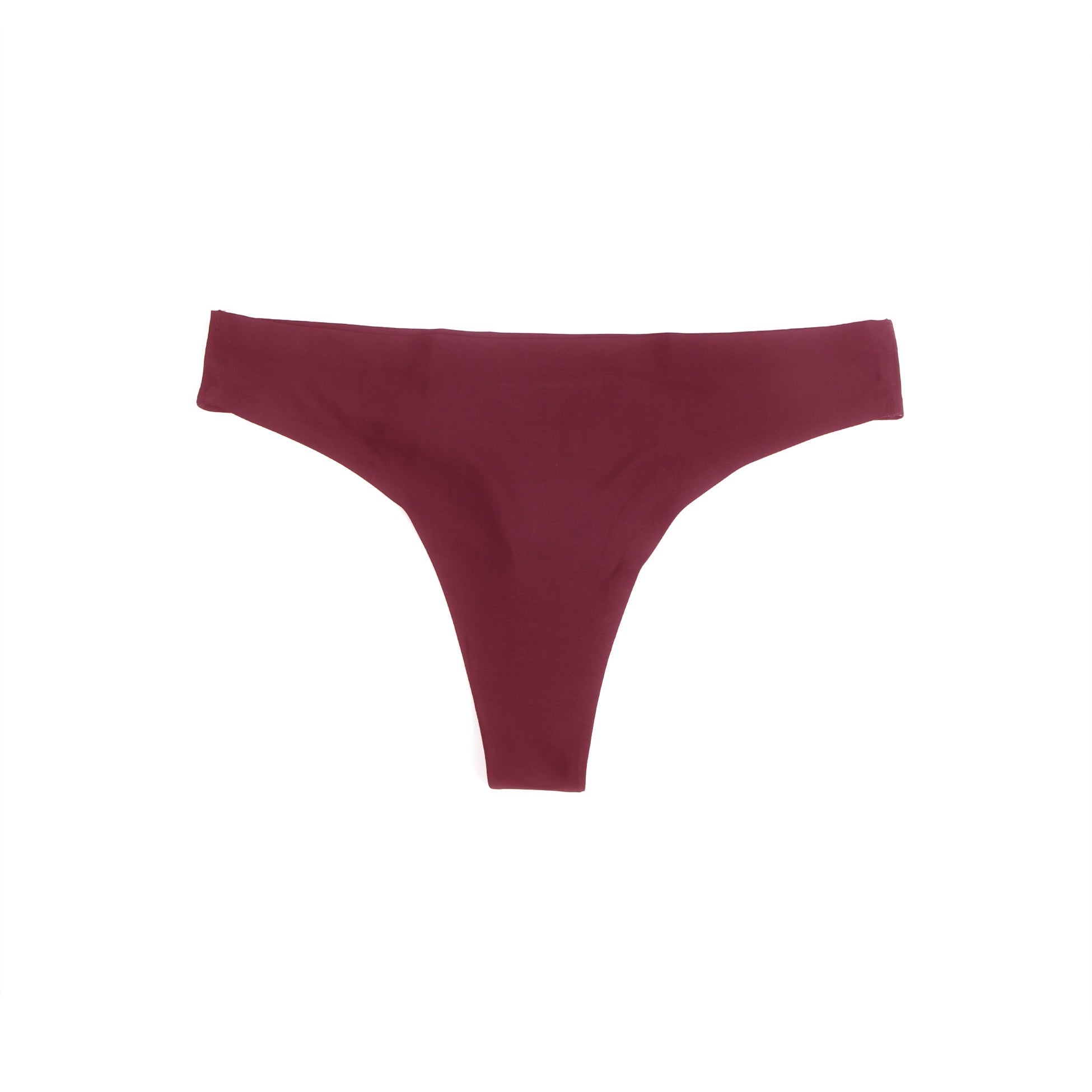 Burgundy High - Stretch Seamless Triangle Panty – Low Waist & Trimmable Leg Opening - TeaseFashion