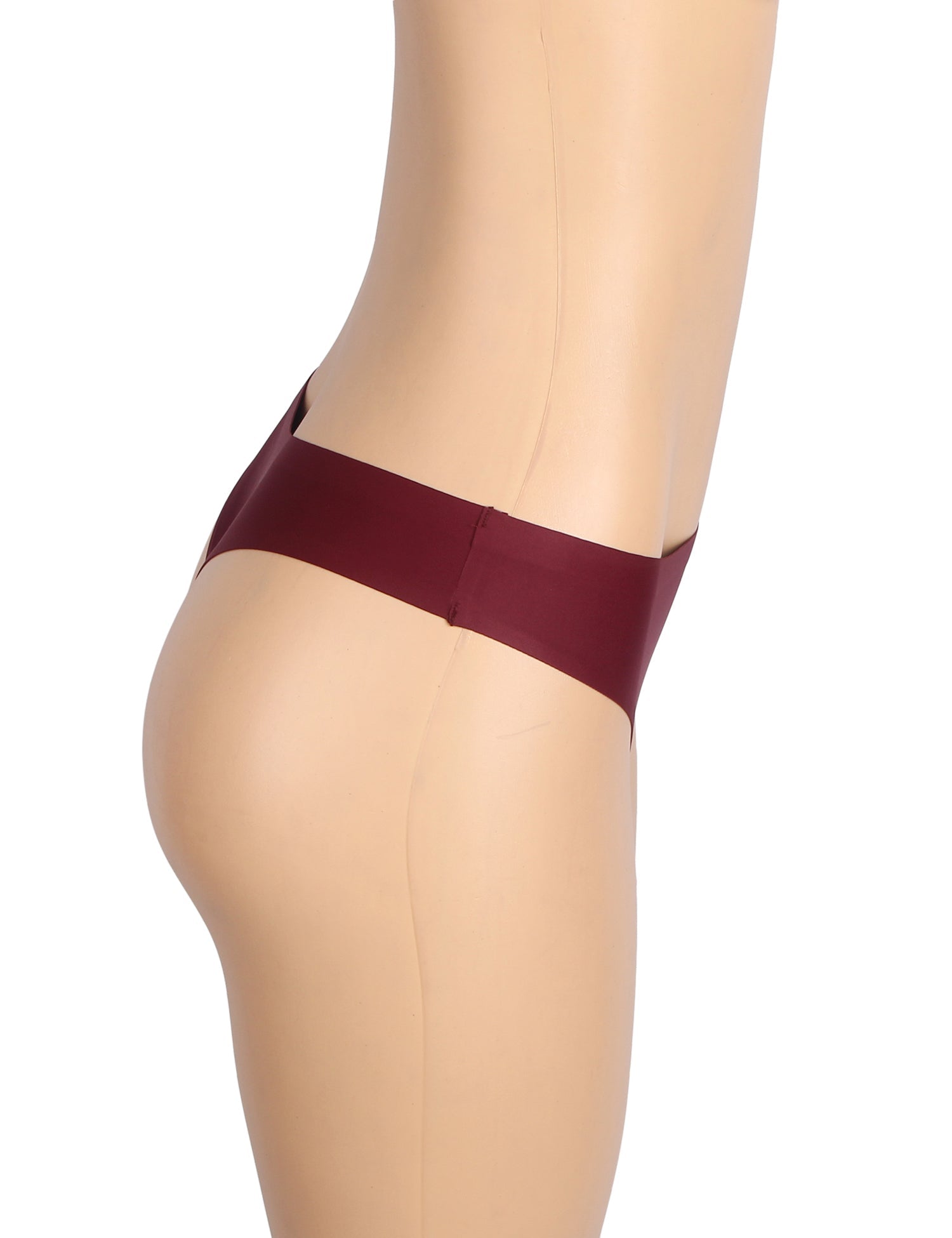 Burgundy High - Stretch Seamless Triangle Panty – Low Waist & Trimmable Leg Opening - TeaseFashion