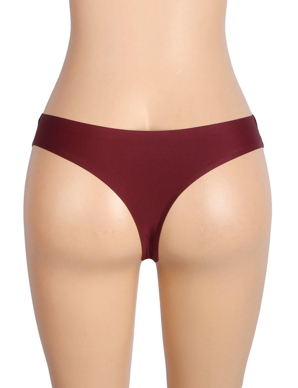 Burgundy High - Stretch Seamless Triangle Panty – Low Waist & Trimmable Leg Opening - TeaseFashion