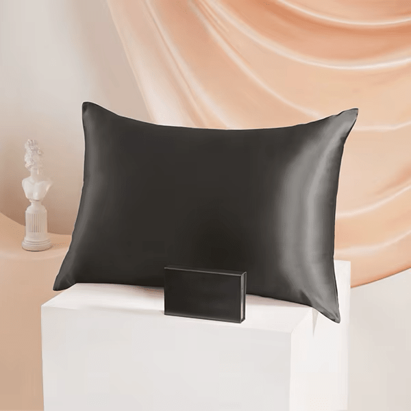 Dark Grey 100% Silk Pillowcase - TeaseFashion