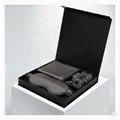 Dark Grey Luxury 100% Mulberry Silk Pillow case Sleep, Eye Mask Blind and Scrunchies Gift Set - TeaseFashion