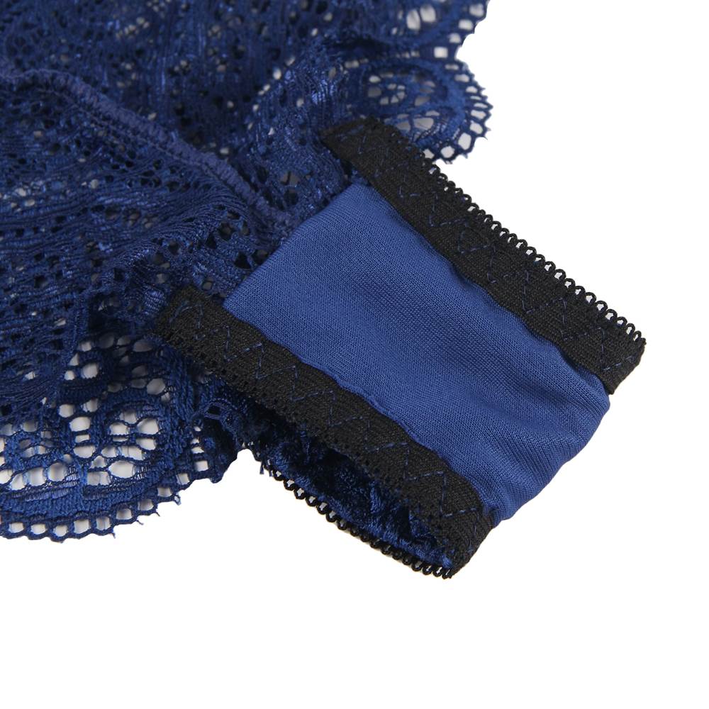 Denim Blue Satin - Finish Lace Camisole & Panties Set – Sleepwear Lingerie - TeaseFashion