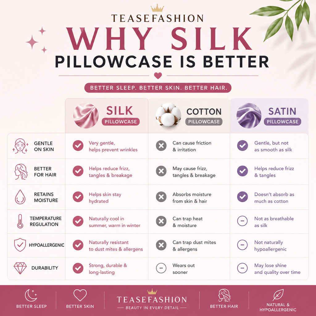 Dusk 100% Silk Pillowcase - TEASEFASHION