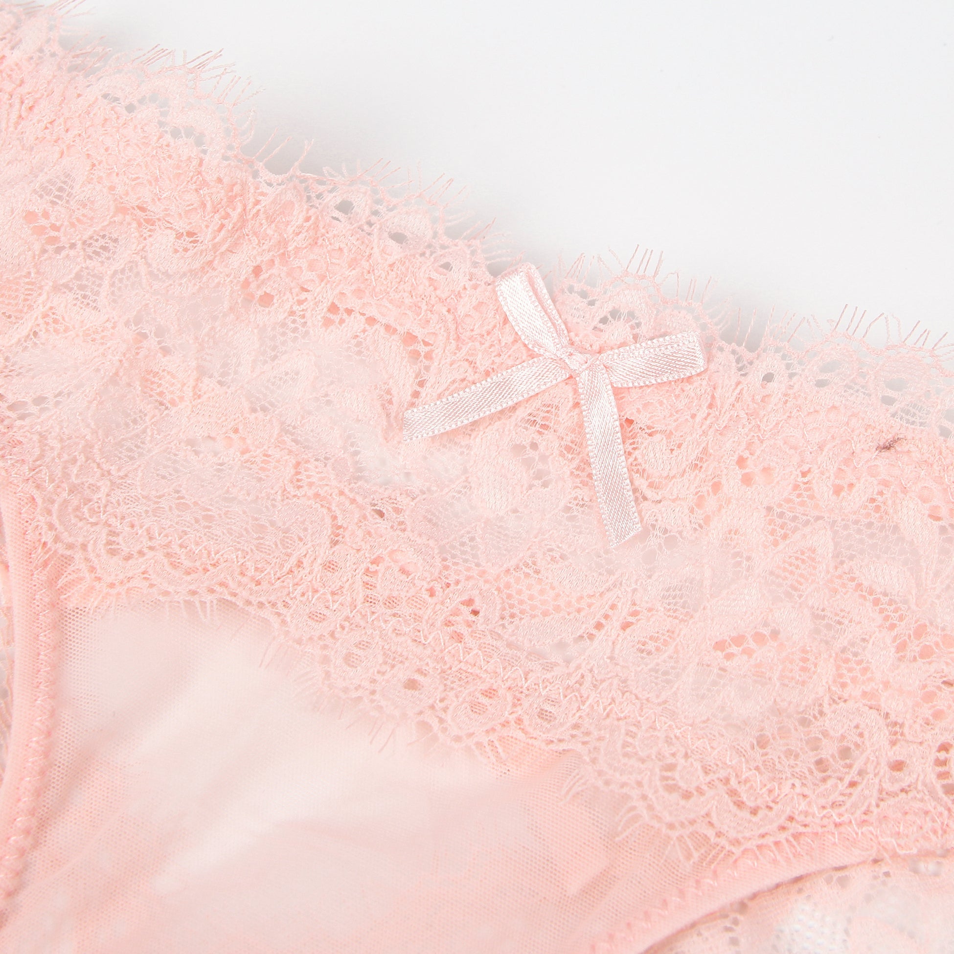 High Quality Pink Sexy Floral Lace Panty - TeaseFashion
