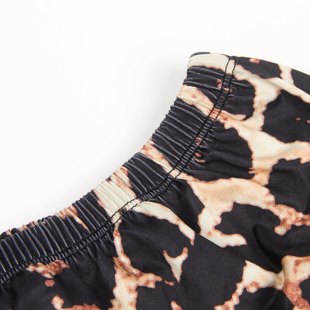 Leopard Print Milk Silk Cami Top & Shorts Pyjama Set - TeaseFashion