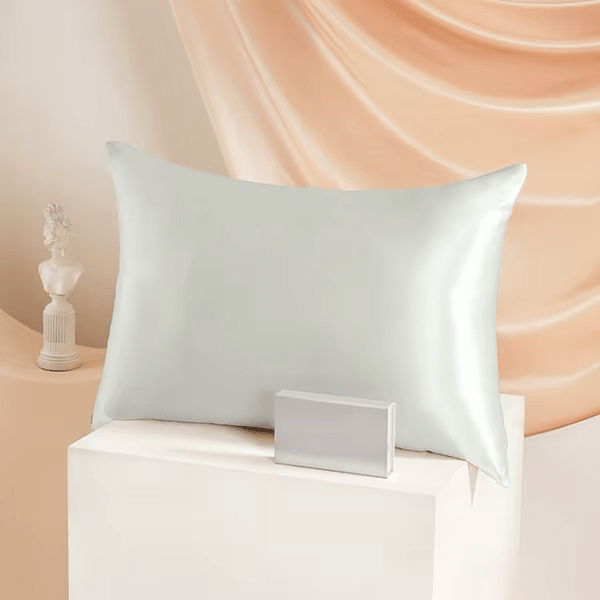 Light Grey 100% Silk Pillowcase - TEASEFASHION