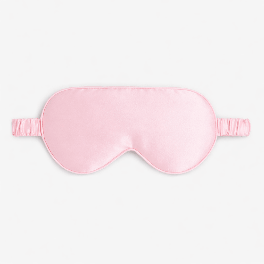 Light Pink Silk Sleep Eye Mask for Comfortable and Restful Sleep - TeaseFashion