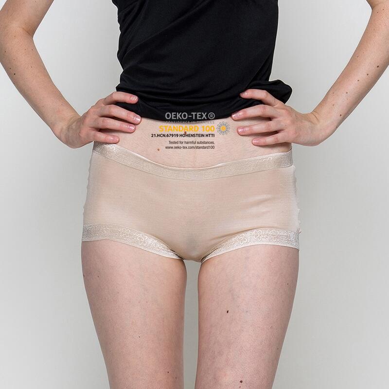 Lotus Pink Lace Panties Sexy Breathable Mid Waist Briefs Seamless Silk Underwear - TEASEFASHION