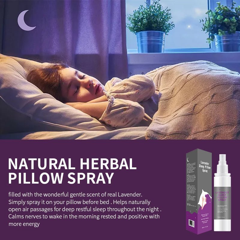 Natural Aromatherapy Lavender Oil Deep Sleep Lavender Pillow Spray - TEASEFASHION