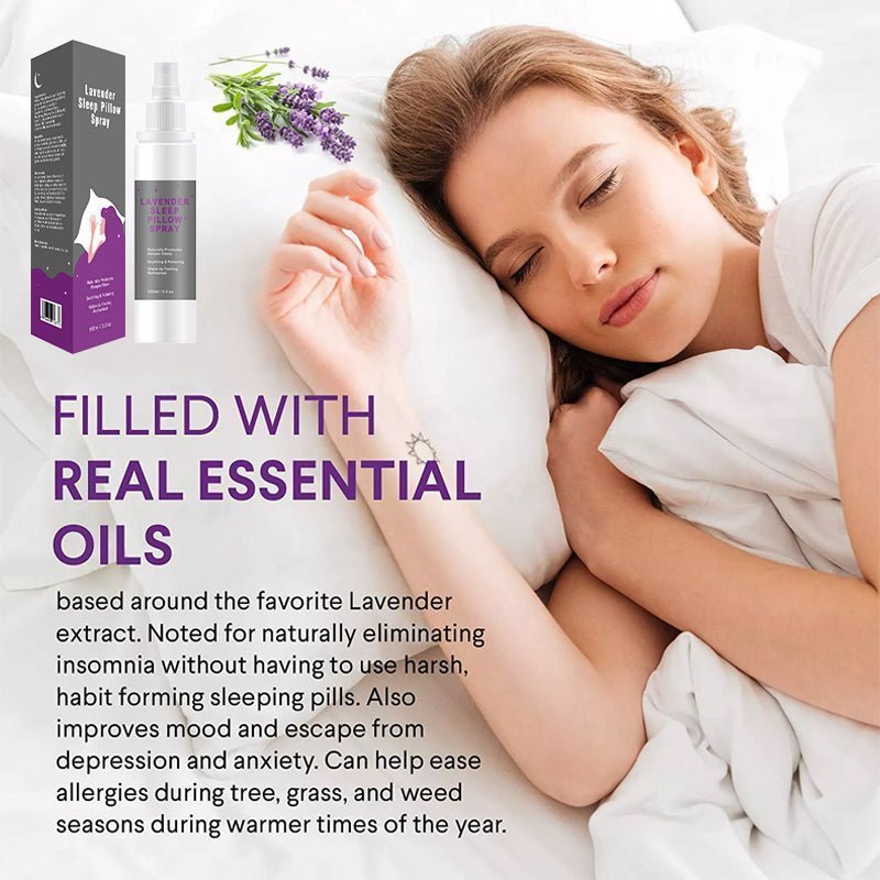 Natural Aromatherapy Lavender Oil Deep Sleep Lavender Pillow Spray - TEASEFASHION