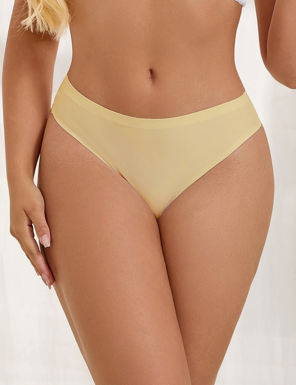 Nude High - Stretch Seamless Triangle Panty – Low Waist & Trimmable Leg Opening - TeaseFashion