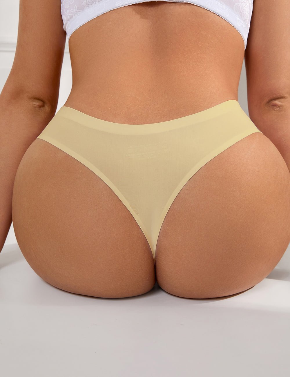 Nude High - Stretch Seamless Triangle Panty – Low Waist & Trimmable Leg Opening - TeaseFashion