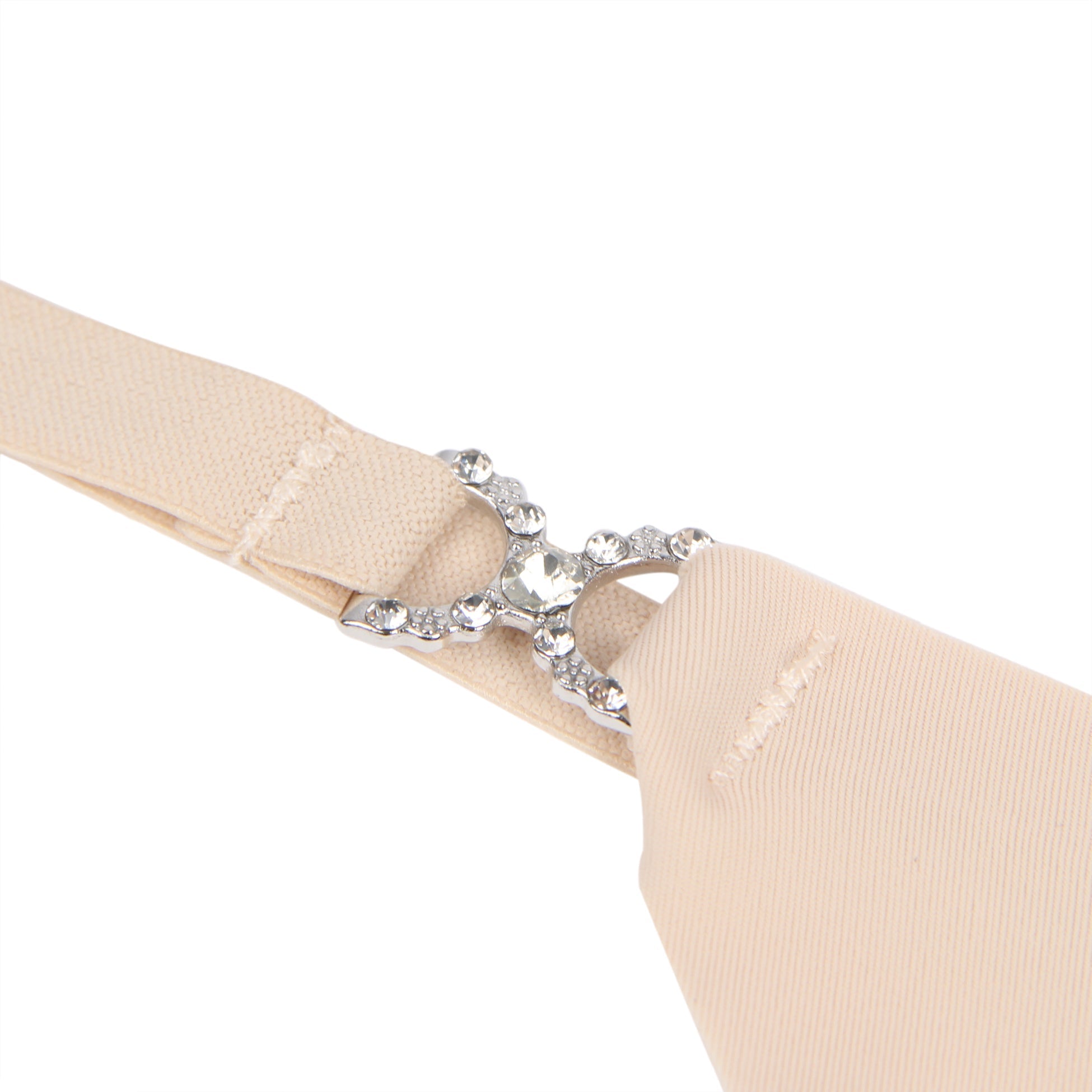 Nude Seamless Panty – Rhinestone Side Waist Detail, Swim Fabric & Trimmable Leg Opening - TeaseFashion