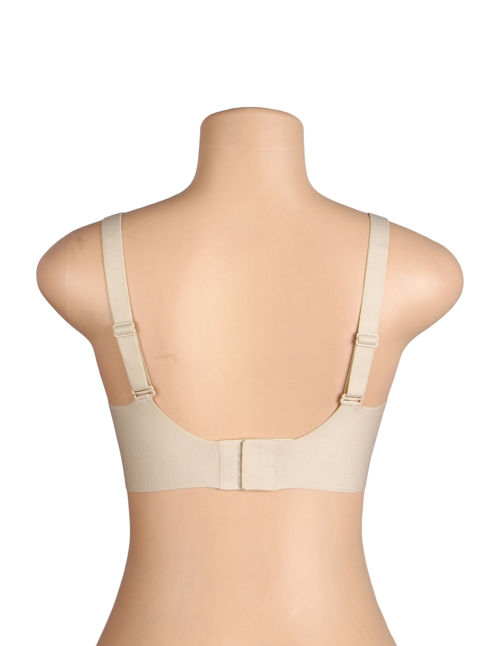 Nude Seamless Wireless Bra with Jelly - Strip Support & Cross Mesh - TeaseFashion