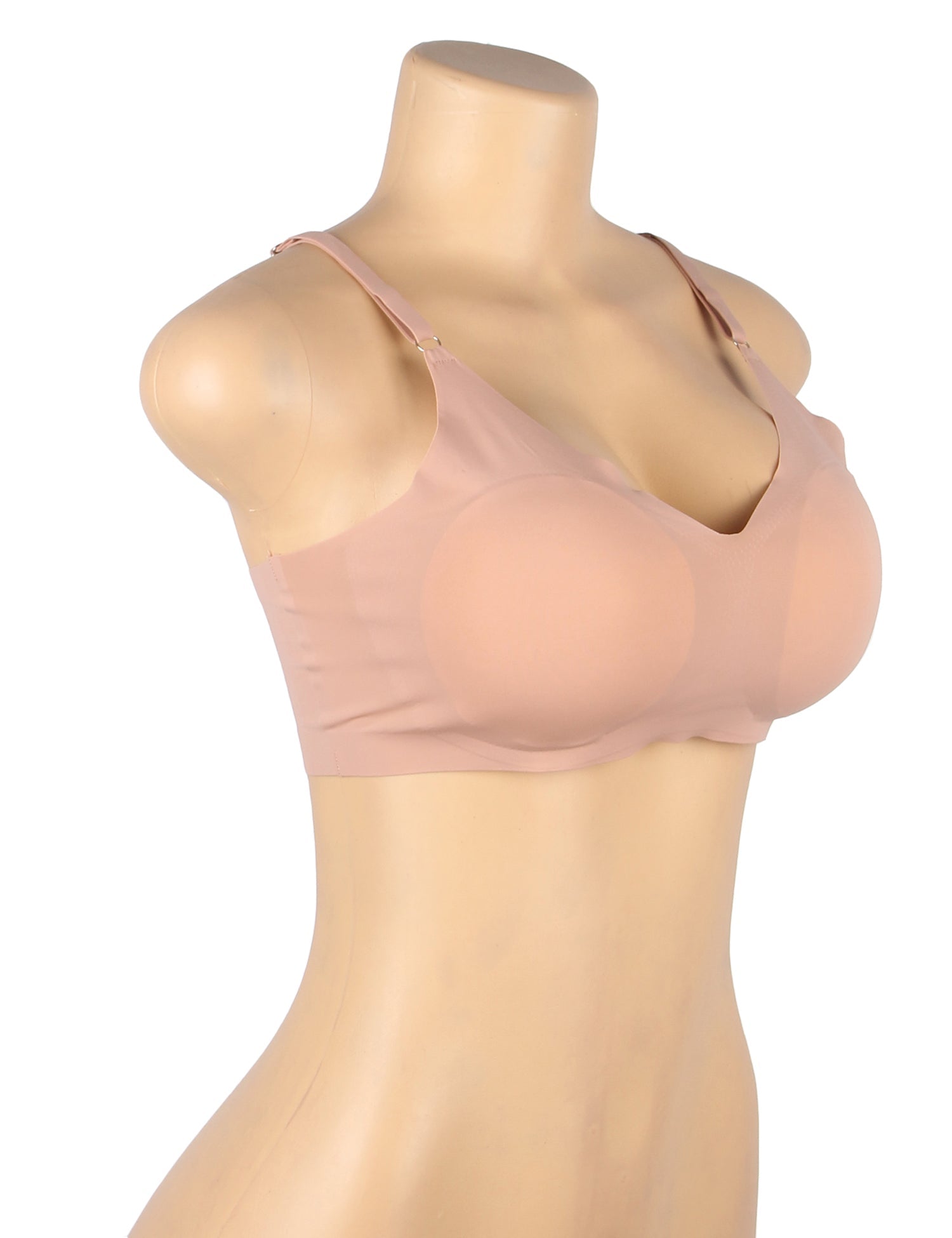 Nude Seamless Wireless Bra with Removable Padding - TeaseFashion