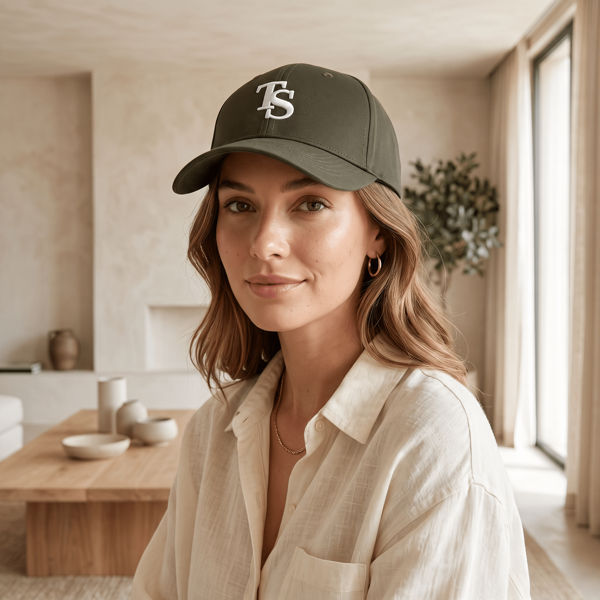 Olive TEASEFASHION Signature Cotton Twill Cap - TEASEFASHION