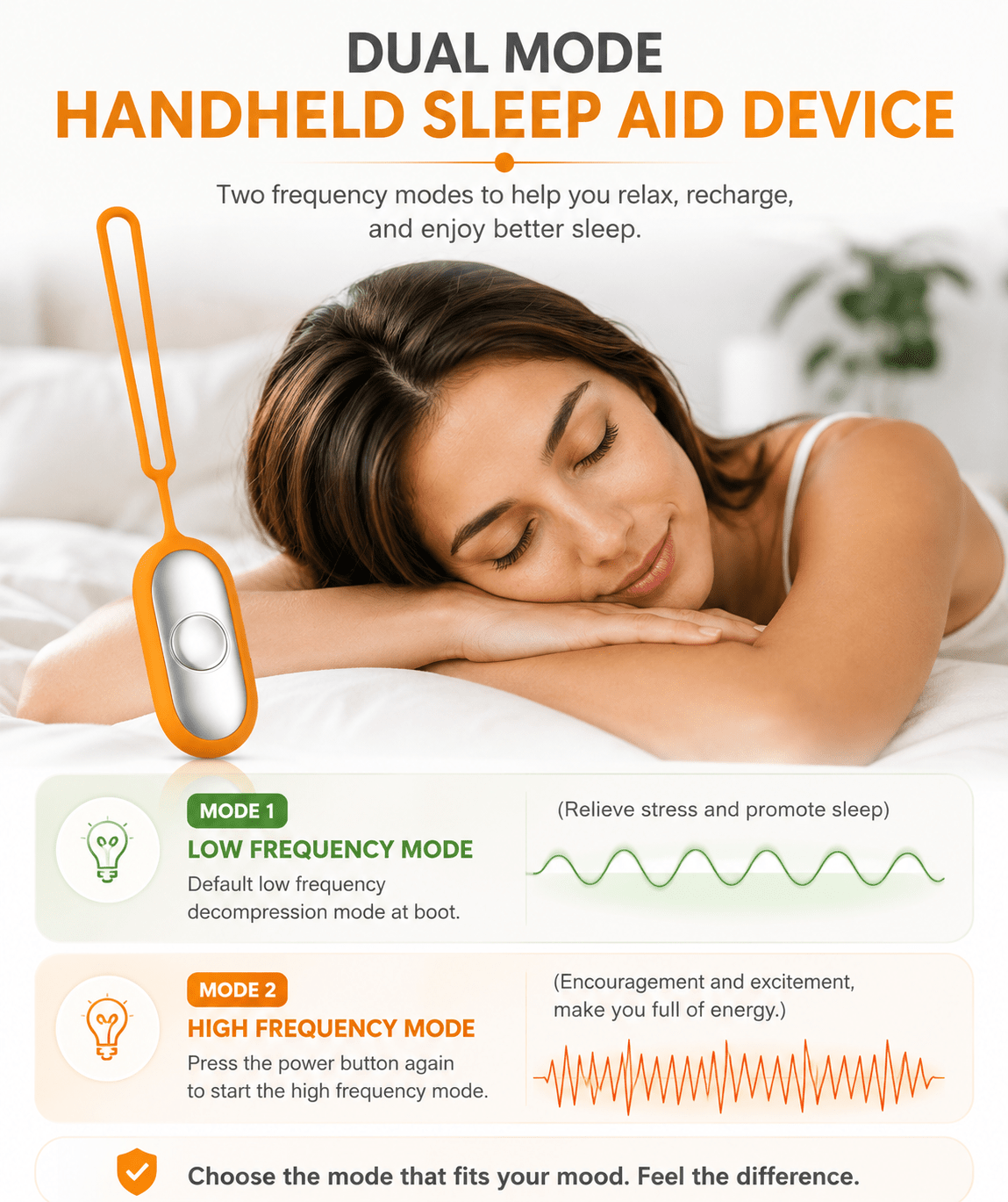 Orange TS Calm™ Handheld Sleep Aid - TEASEFASHION