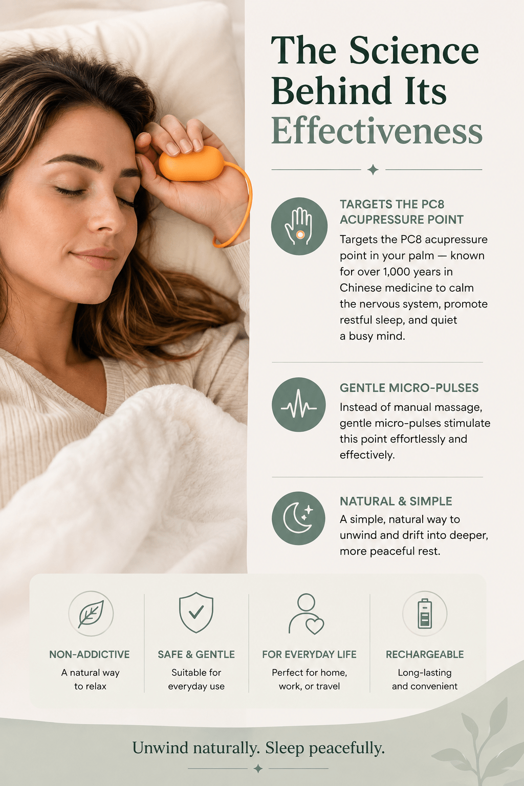 Orange TS Calm™ Handheld Sleep Aid - TEASEFASHION