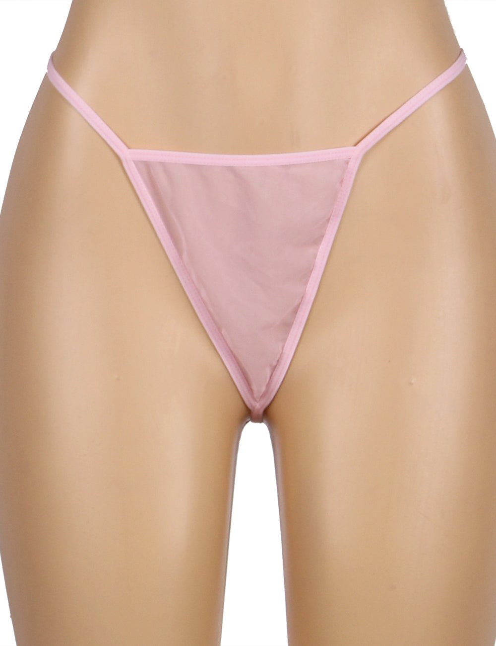 Pink Deep V - Neck Mesh Babydoll with Lace Detail, Water - Soluble Flower Straps & Thong Set - TeaseFashion