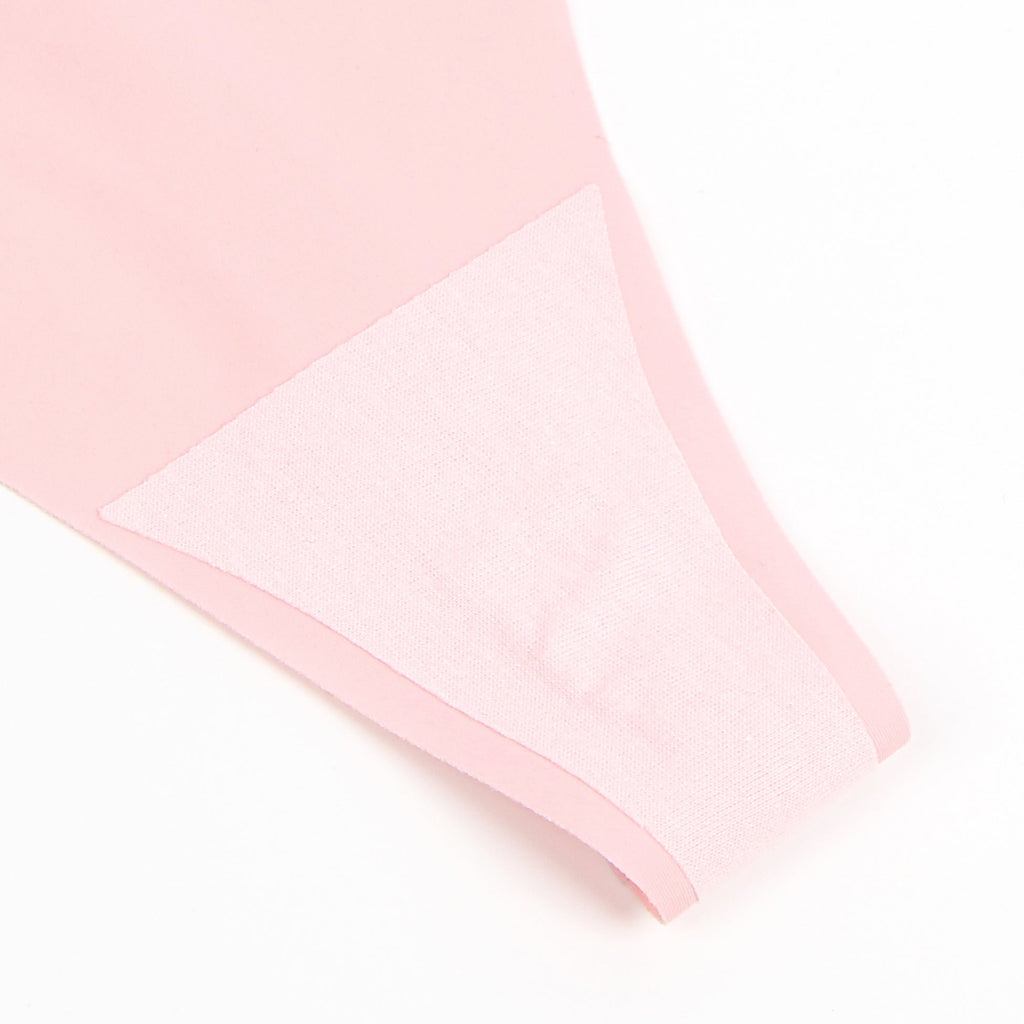 Pink Ice Silk Seamless Thong – Metallic Heart Buckle & Decorative Strap Detail - TeaseFashion