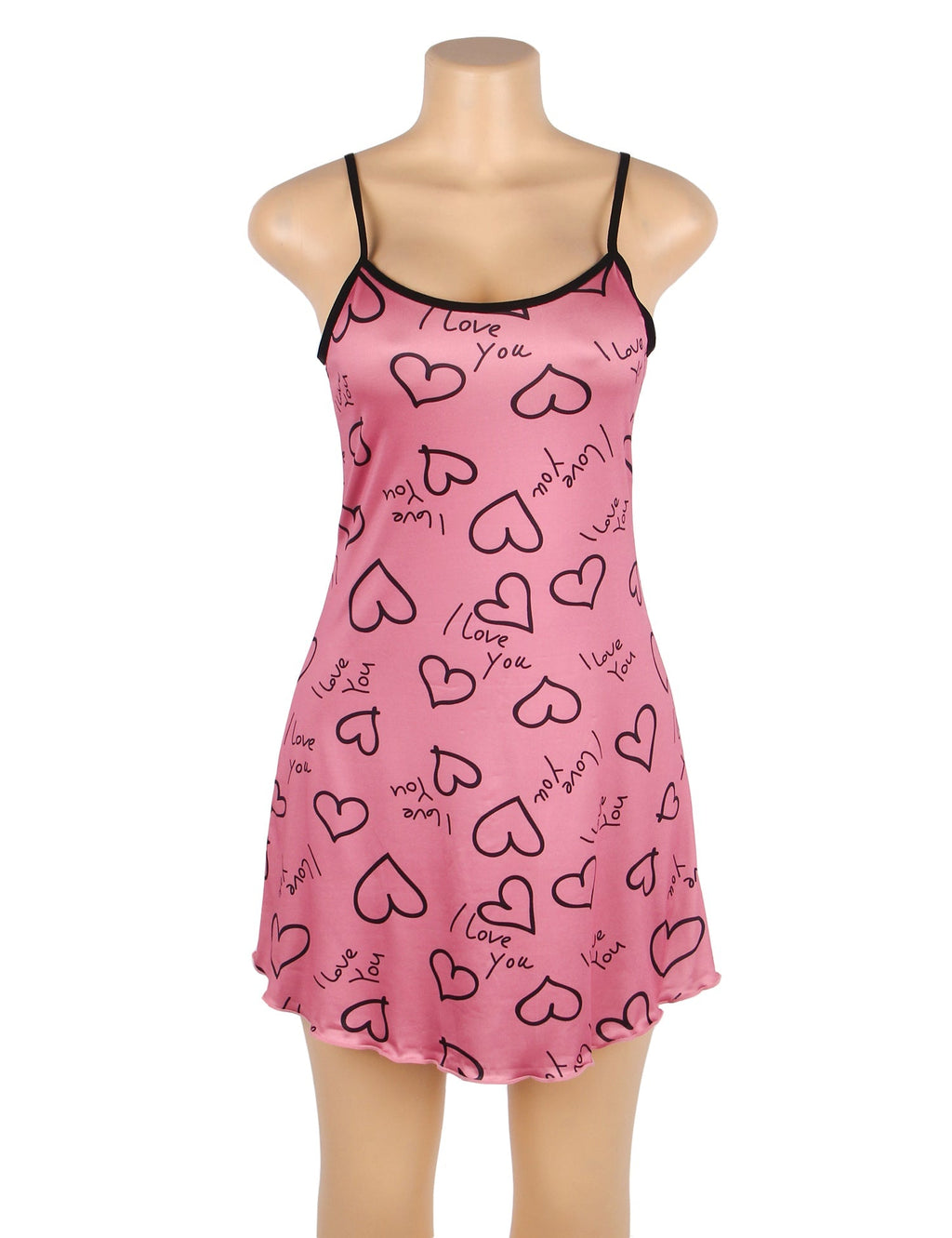 Pink Print Suspender Home Wear Pajama - TeaseFashion