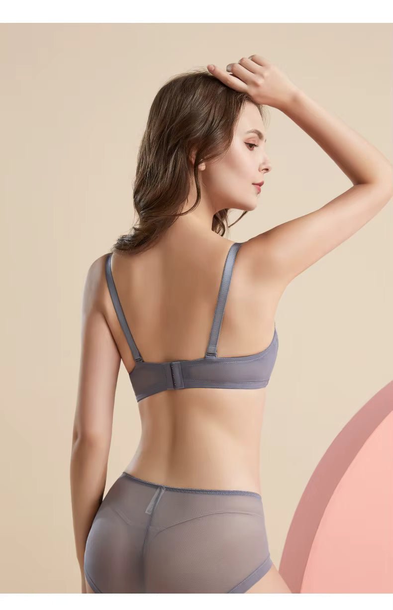 Pink Seamless Mesh Lace Bras for Women Thin Soft Silk Bra - TeaseFashion