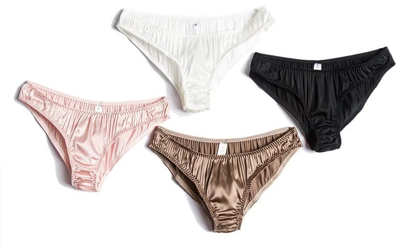 Pink Silk Low Waist Thong G String Sexy Underwear - TEASEFASHION