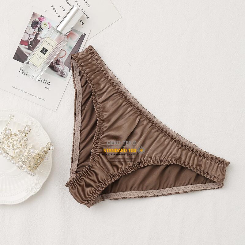 Pink Silk Low Waist Thong G String Sexy Underwear - TEASEFASHION