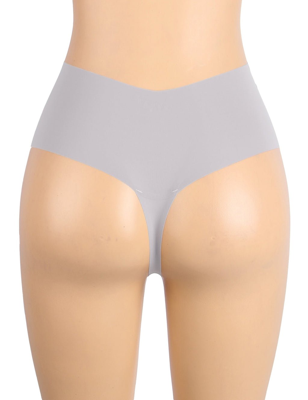 Purple Ice Silk High - Waist Seamless Thong – Trimmable Leg Opening - TeaseFashion