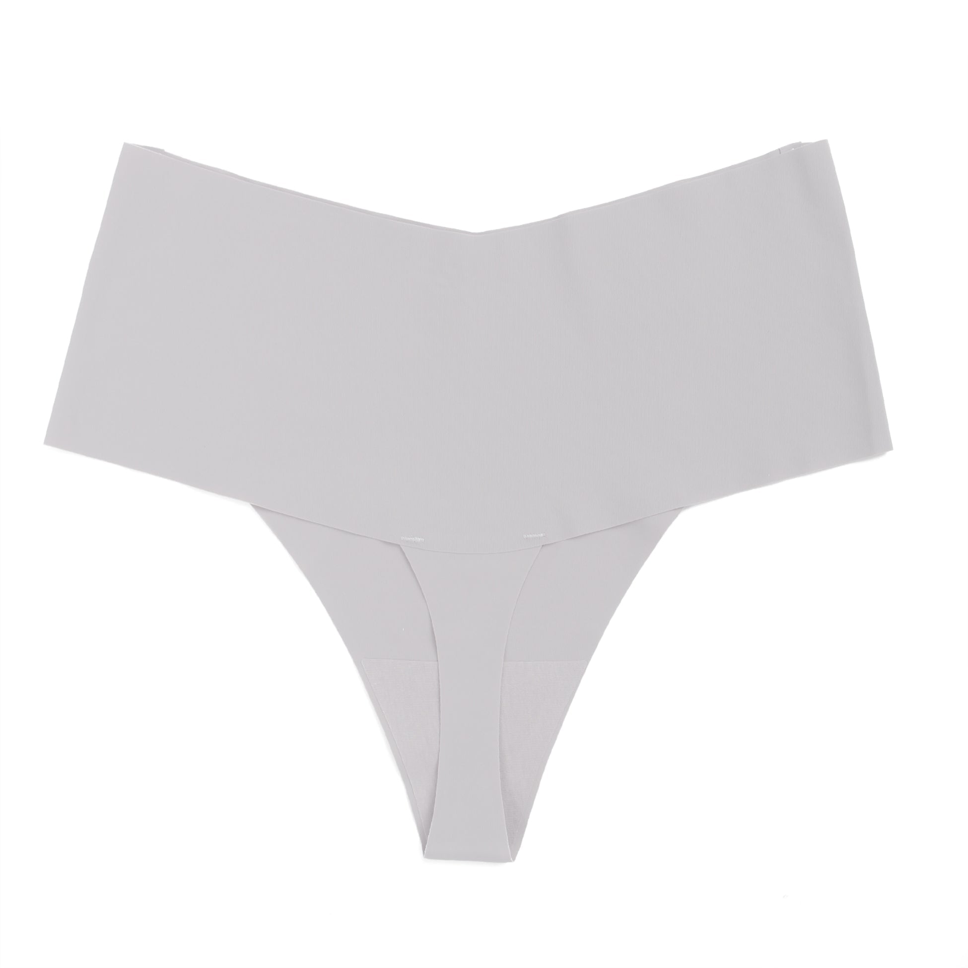 Purple Ice Silk High - Waist Seamless Thong – Trimmable Leg Opening - TeaseFashion